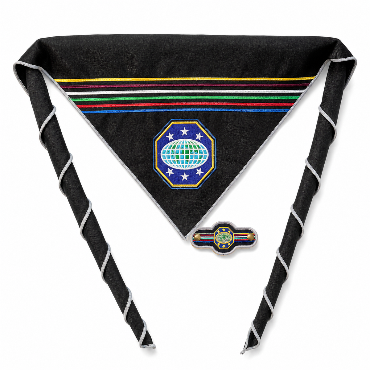Master Guide Scarf (W/ Stripes) & Slide ( Black Edition GID)